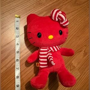 Build-A-Bear Red Plush hello kitty with Striped Bow